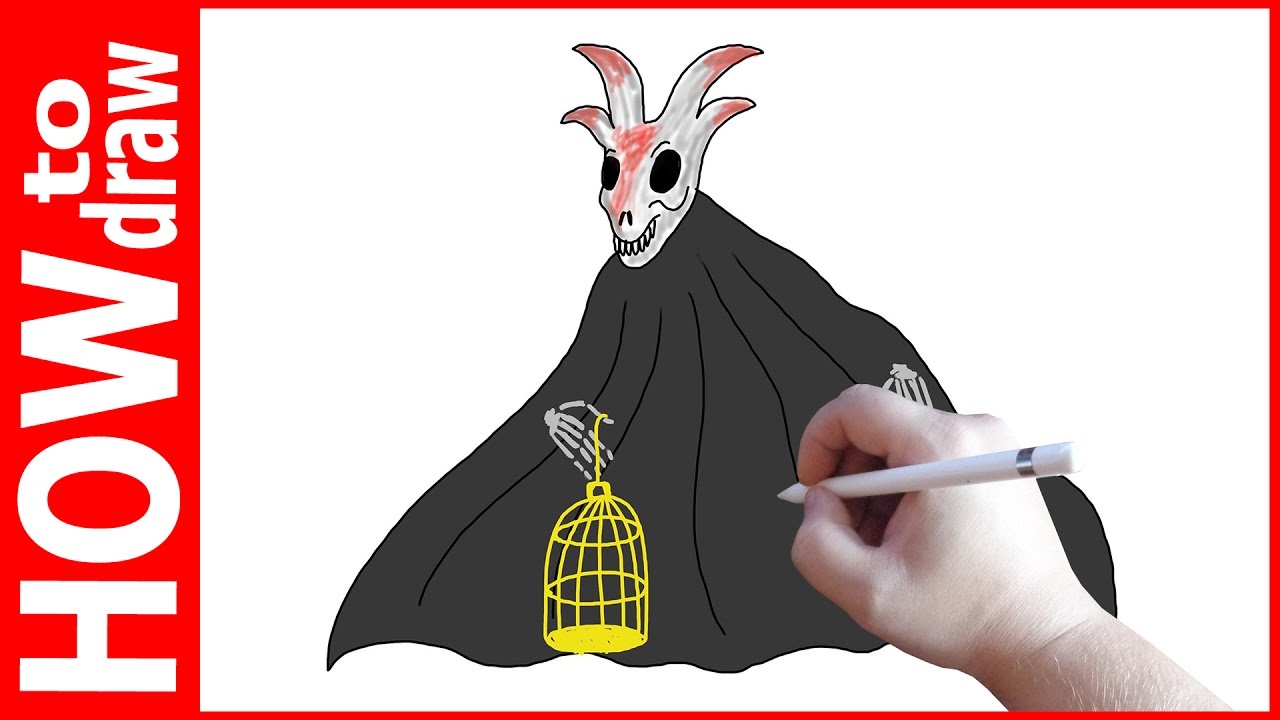 How to draw Remor from Fran Bow, Как нарисовать Ремора - YouTube