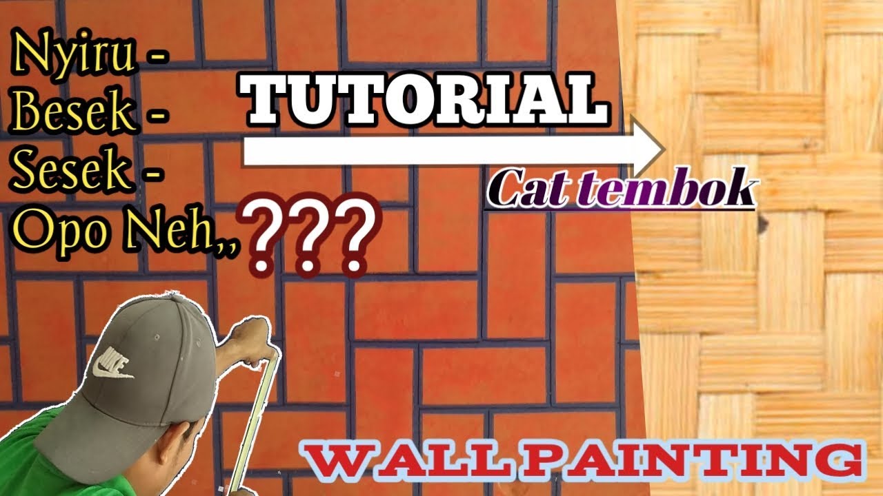  Cara  cat tembok  motif  nyiru besek tutorial 26 Art 