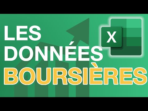 Comment utiliser les données BOURSIÉRES dans EXCEL (OFFICE 365)