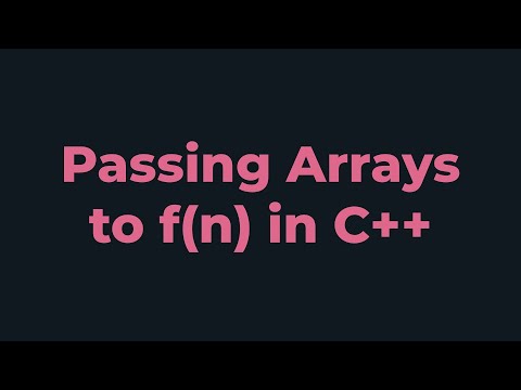 Passing Arrays to Functions in C++ - YouTube