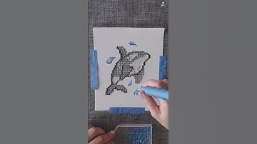 Orca diamond painting time lapse