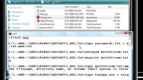 ADS [ Alternate Data Stream ] : NTFS - The Dark Side