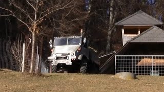 Unimog 411 bei den Damhirschen