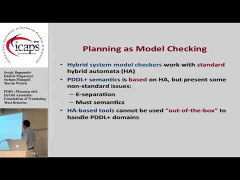 ICAPS 2015: &quot;PDDL+ Planning with Hybrid Automata: Foundations of Translating Must Behavior&quot;