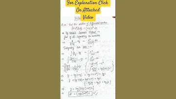35/1000 | Ordinary Differential Equation example of Variable Separation Method