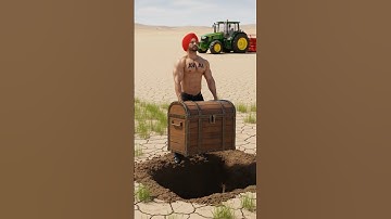 Farmer Finds a Hidden Treasure Chest While Plowing! 😱💰 #farmer #aviai #youtubeshorts