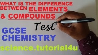 Elements and compounds TEST and REVISION