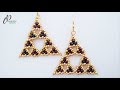 Gwen Fisher Sierpinski Triangle Earrings💖💞 | DIY Beaded Earrings | How to make beaded  earrings