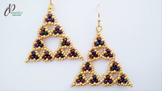 Gwen Fisher Sierpinski Triangle Earrings💖💞 | DIY Beaded Earrings | How to make beaded  earrings