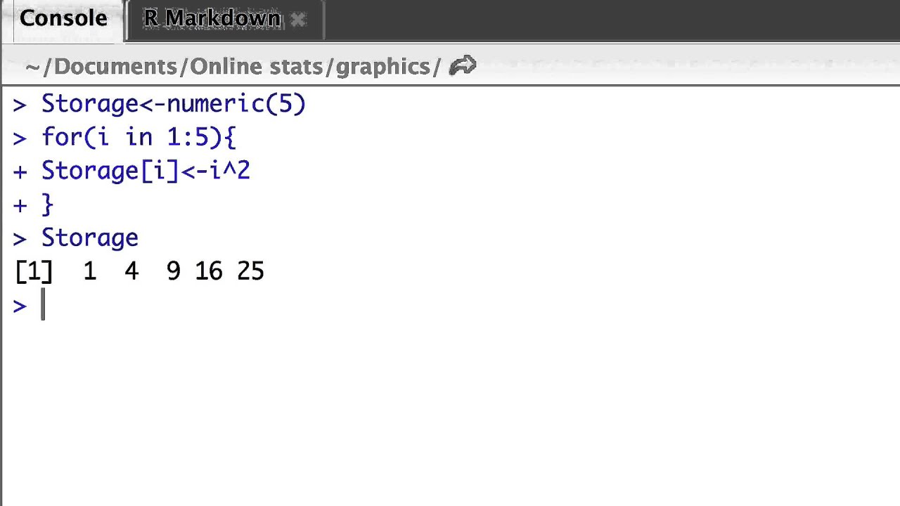 For Loops in R