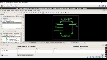 VHDL  4 BIT ALU IMPLEMENTATION AND SIMULATION IN ISE