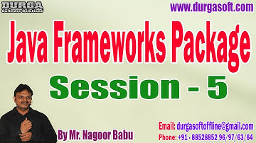 Java Frameworks Package tutorials || Session - 5 || by Mr. Nagoor Babu On 02-02-2023 @8:30AM IST