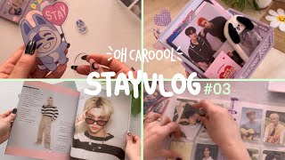 STAYVLOG 03. Aliexpress haul SKZOO replicas, organizing my photocards, your eyes MV reaction & more