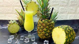 طريقة تحضير عصير الاناناس الطبيعي Pineapple Juice#عصير_الاناناس