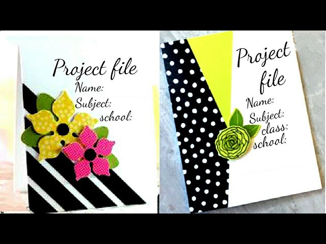 Project File Cover Page Design Handmade