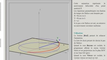 Mécanique : mouvement hélicoïdal  c