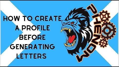 M2 Phenom - How To Create A Profile Before Generating Letters