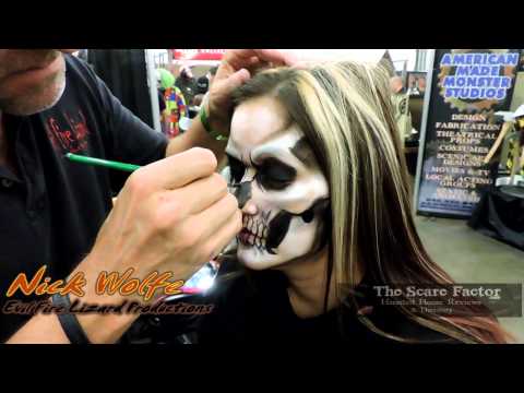 Skull Makeup Demonstration By Nick Wolfe Mhc 2017 You Skull Makeup Demonstration By Nick
