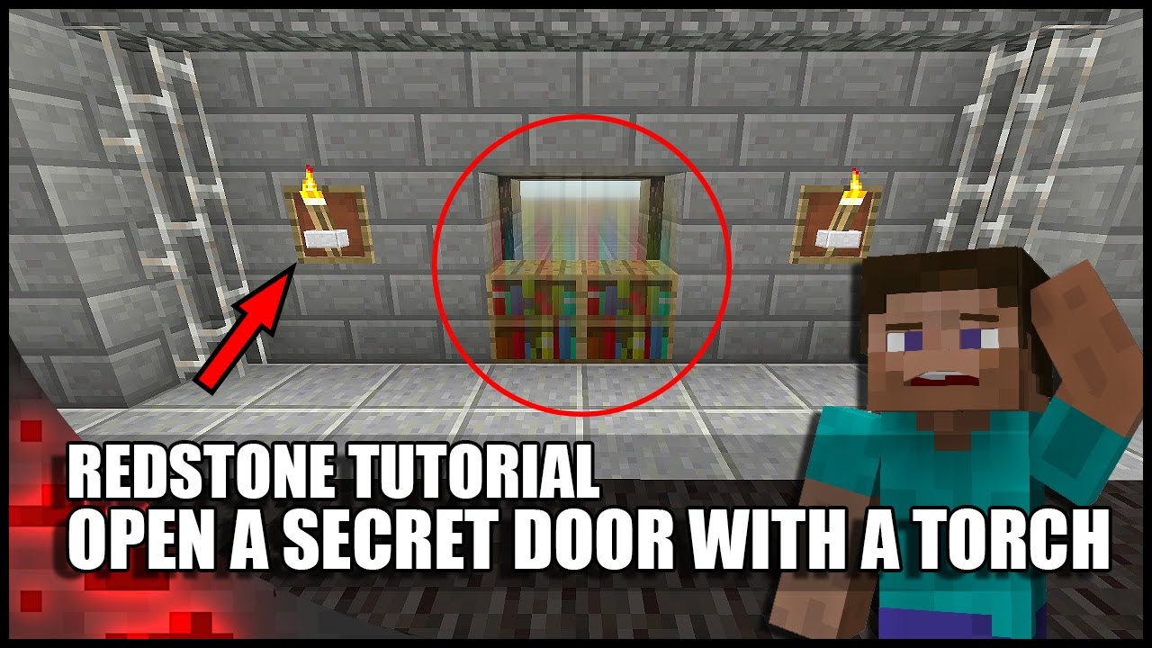 How To Open A Secret Door With A Torch In Minecraft! YouTube
