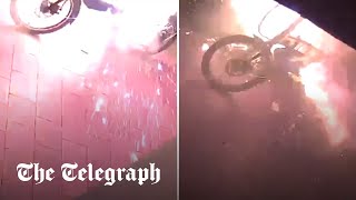 video: Watch: Moment e-bike explodes into fireball in block of flats