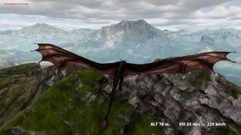Dragon Game Project in UE4. IKinema and flying at Kite map