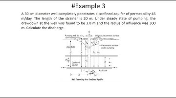 Groundwater Chapter-Example-Calculate Discharge-Confined Aquifer