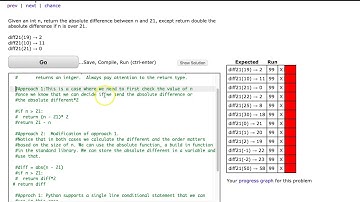 CodingBat - diff21 (Python)