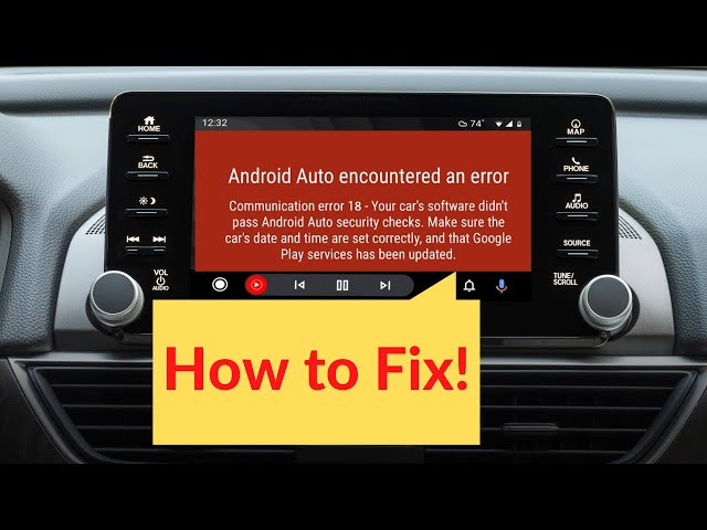 How to Fix Android Auto Encountered An Error Communication Error 18 |  Android Data Recovery - YouTube
