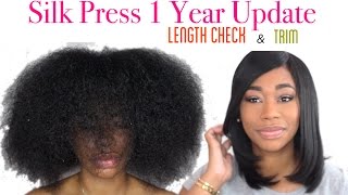 Save And Slay At Home Silk Press On Natural Hair Tutorial How I Silk Press My Natural Hair Length Check Trim Chimerenicole