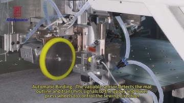 Automatic floor mat binding machines