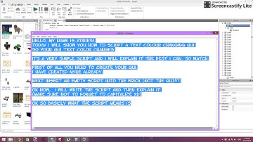 "Howto" make a Text color change in Gui