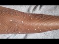 Wearing Rhinestone Pantyhose | Brown, Fishnet
