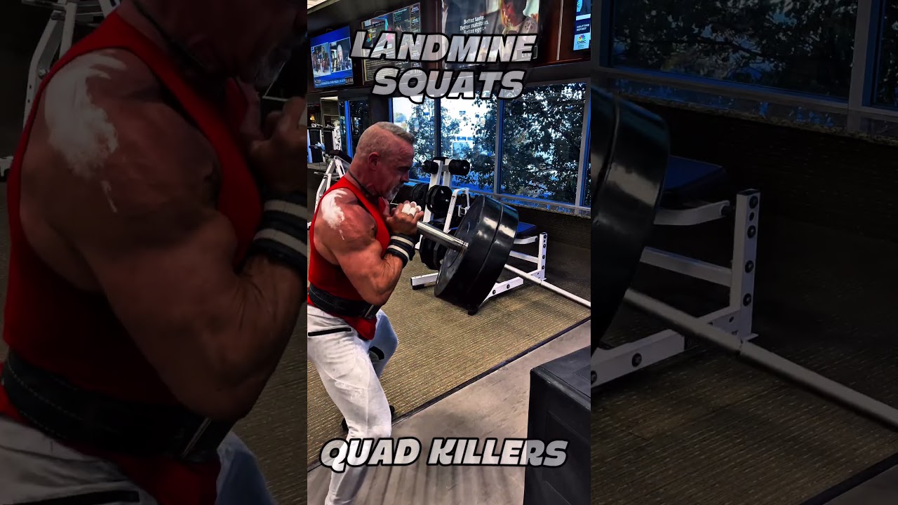 LANDMINE SQUATS THE QUAD KILLER #workout #quads #motivation #muscle #workouttips