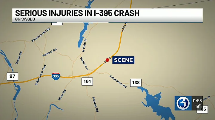 Part of I-395 closed in Griswold for crash
