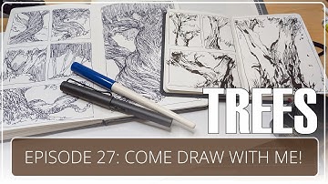 Draw simple, quick and moody trees in minutes (Pen & Ink Tutorial - Ep. 27)