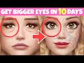 Big eyes exercise fast results  massage to lift droopy eyelids make your eyes symmetrical