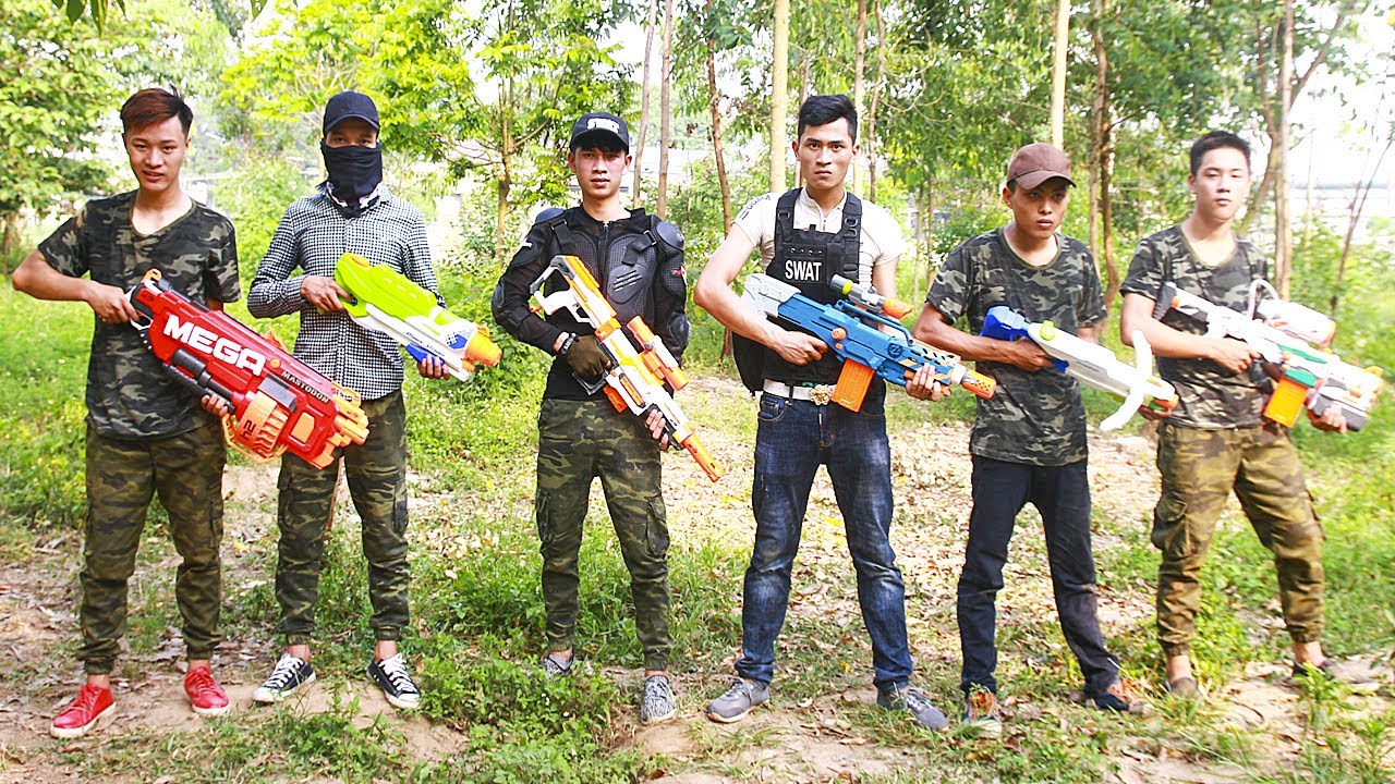 Action HERO GIRL Nerf guns High-tech Crime & Archery Assassin S.W.A.T Nerf war