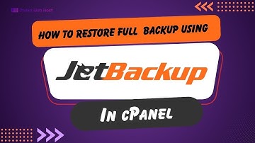 Restore full backup using Jetbackup 5