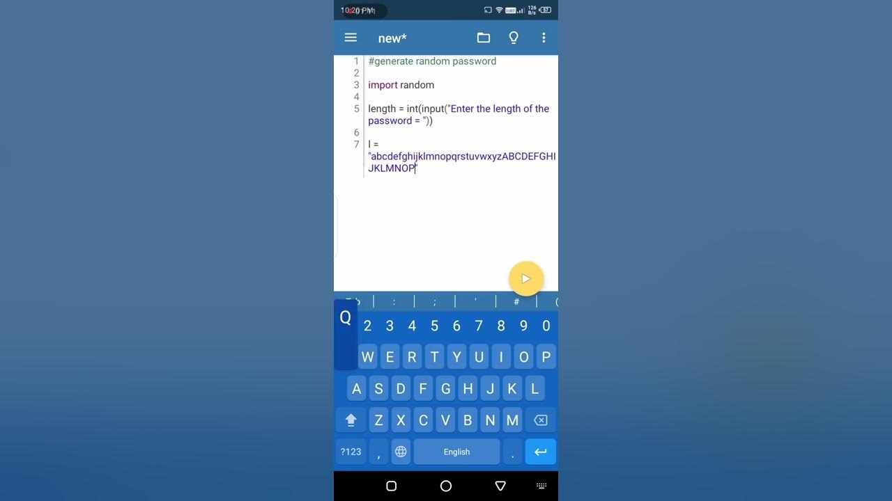  generate random password python shorts coding programming 