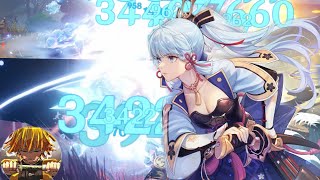 2 minutes of Satisfying AYAKA Charged Attacks  |  Genshin Impact 2.6