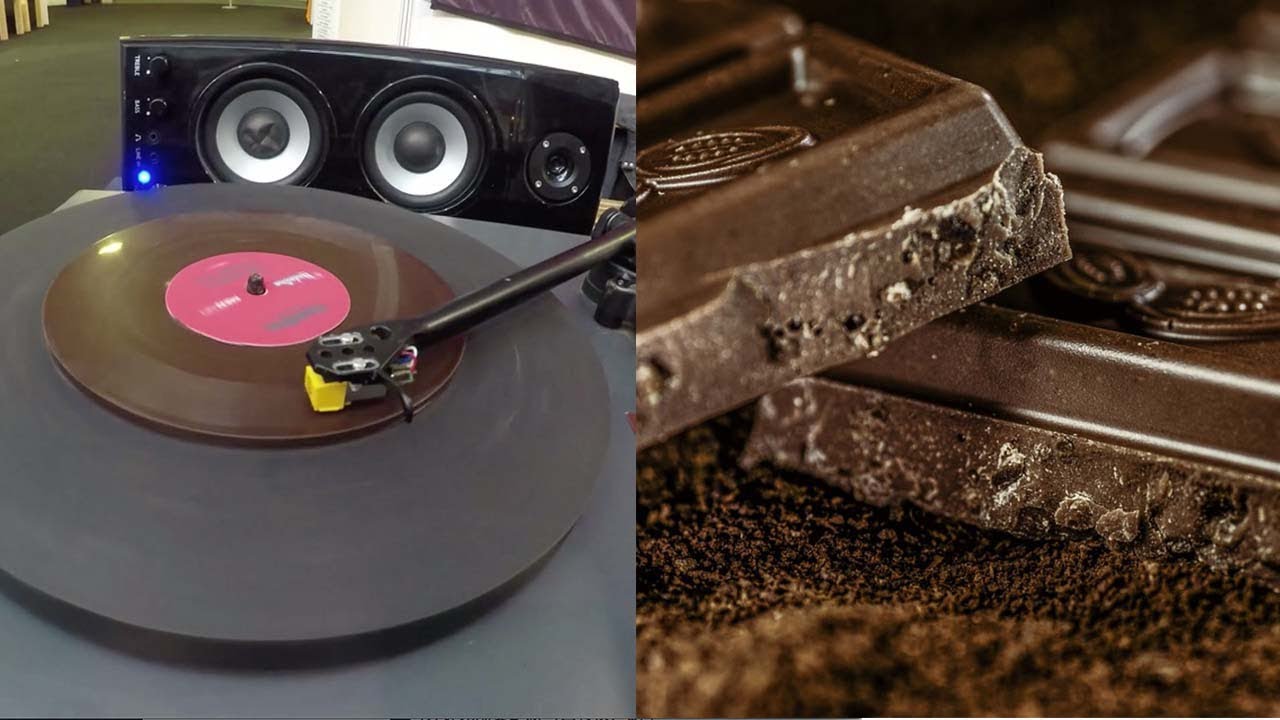 Chocolate record plays actual music YouTube