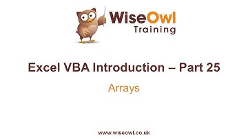 Excel VBA Introduction Part 25 - Arrays