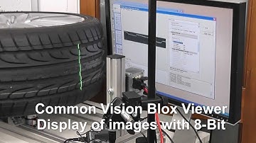 Inspecting the quality of tyre tread with 3D machine vision camera AT C4-2040