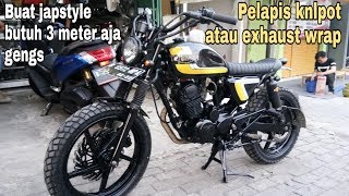 Berapa panjang Pelapis knalpot untuk satu motor japstyle