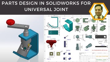 SolidWorks Universal Joint Part Design Tutorial: Step-by-Step Assembly Ready Design