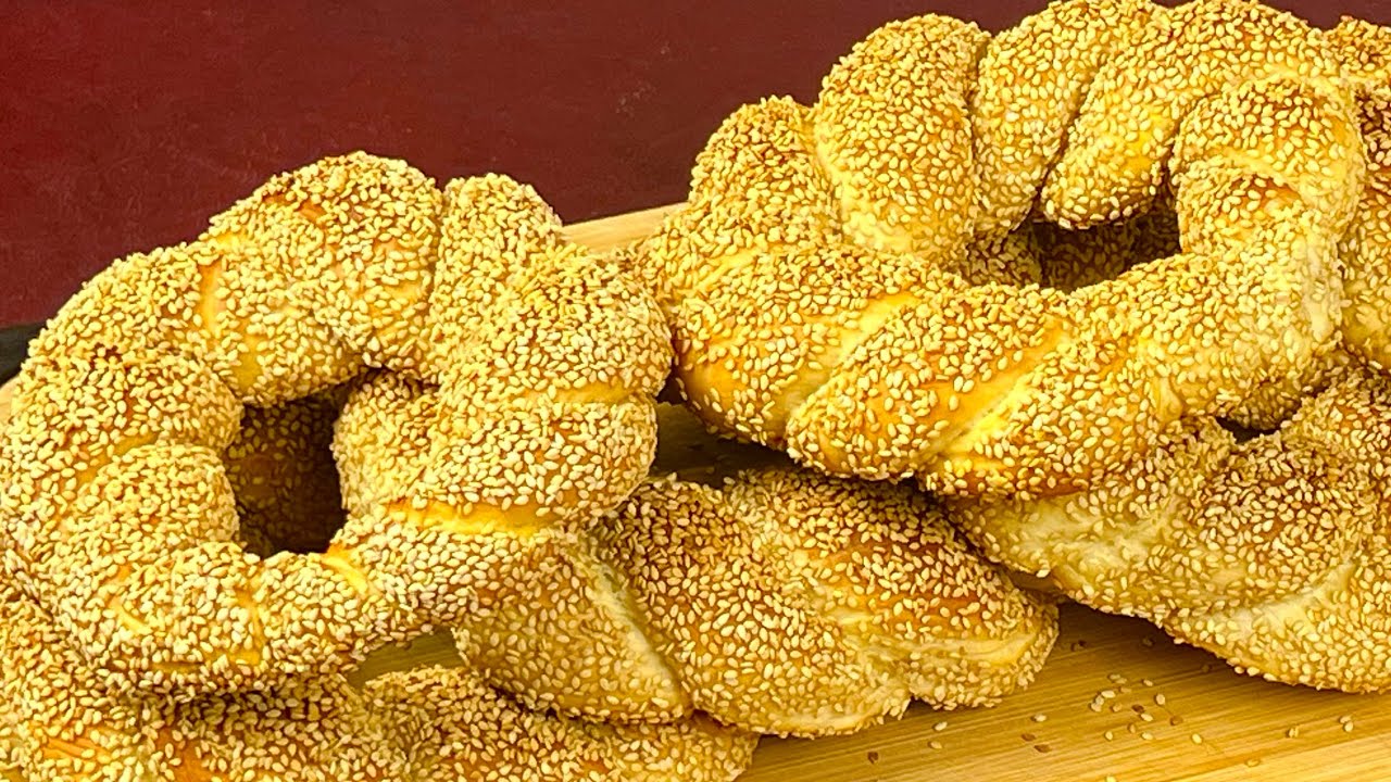Easy Turkish Simit Recipe #easyrecipes #baking #simitpoğaça 