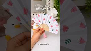 DIY paper hand fan craft🪭 #shorts #viralcraft #reuse #handmade #diy #crafting #artshorts #trending