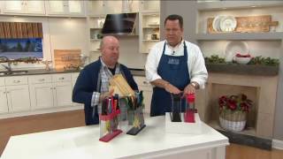 Kuhn Rikon Easy Clean Clear Knife Block on QVC