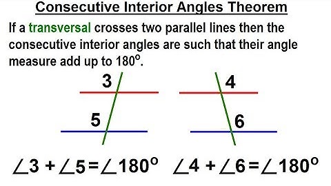 Geometry - Ch. 4: Lines and Angles (14 of 37) Consecutive Interior Angle Theorem
