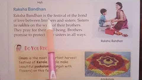 Class II B, E.V.S., Lesson 13, Our Festivals